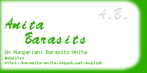 anita barasits business card